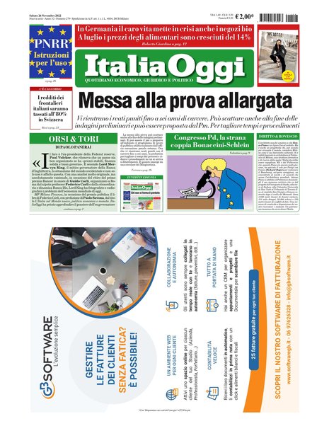 Italia oggi : quotidiano di economia finanza e politica